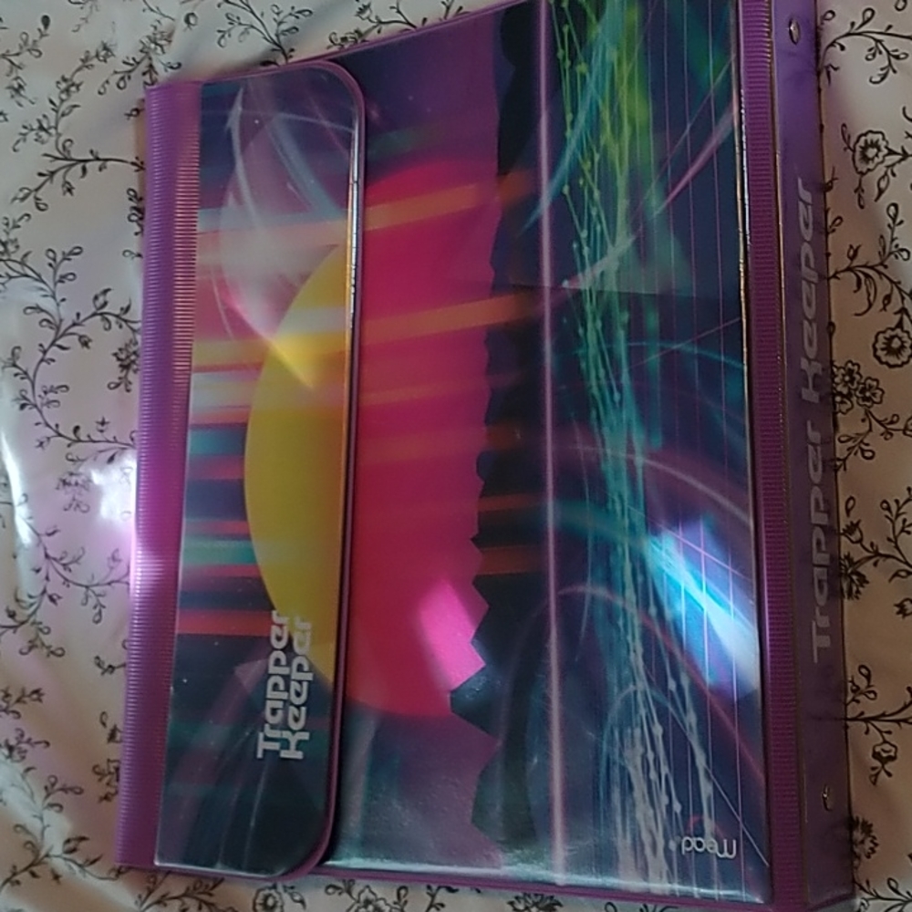 Vintage Trapper Keeper Designer Series Purple Sunset 1990's Folders Organizer